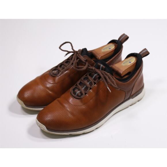 Johnston & Murphy XC4 Mens Prentiss U-Throat Brown Leather Sneakers Shoes 11.5 M - Picture 2 of 11